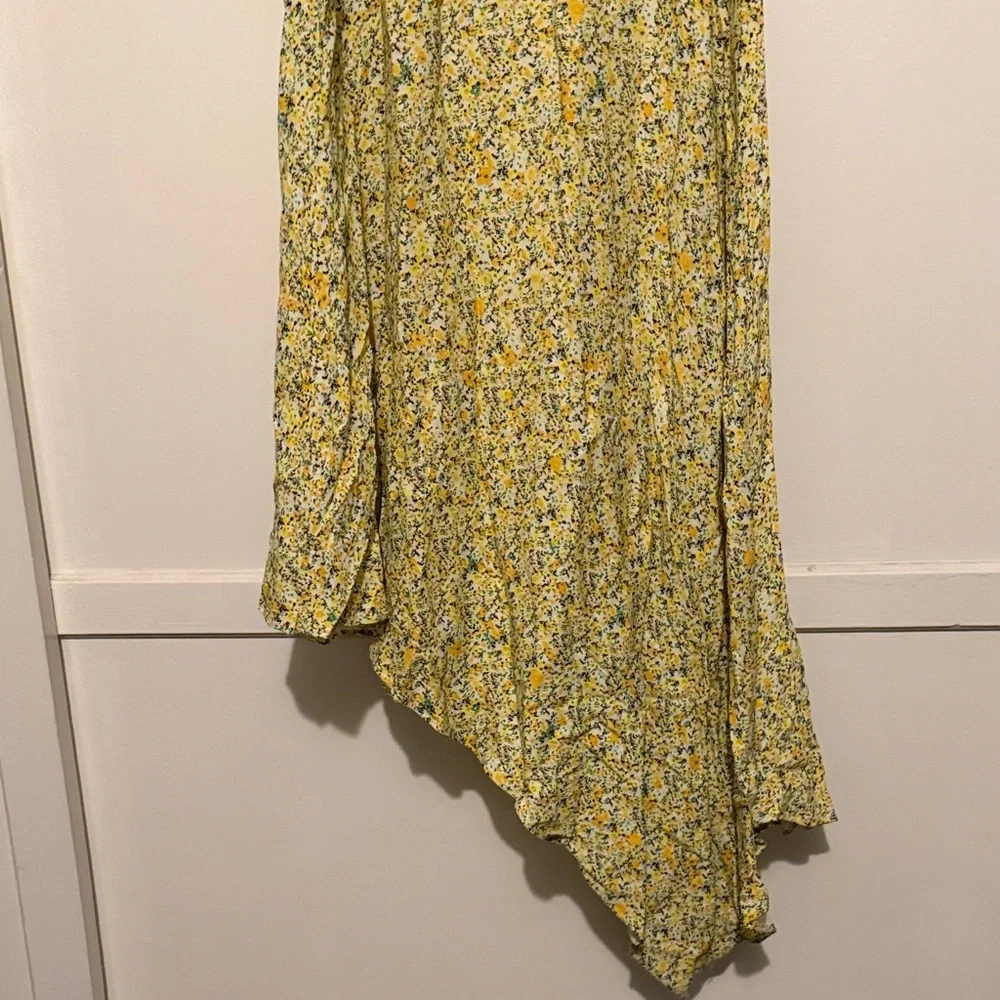 AFRM Yellow Floral Asymmetrical Midi Skirt - Picture 6 of 8